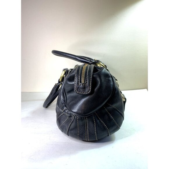 Francesco Biasia Black Leather Bag Large Italian Designer - Picture 3 of 10